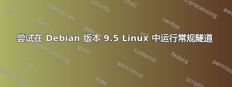 尝试在 Debian 版本 9.5 Linux 中运行常规隧道