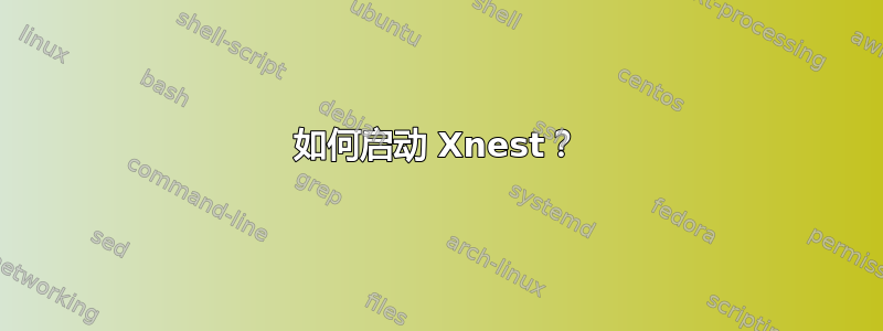 如何启动 Xnest？