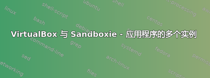 VirtualBox 与 Sandboxie - 应用程序的多个实例