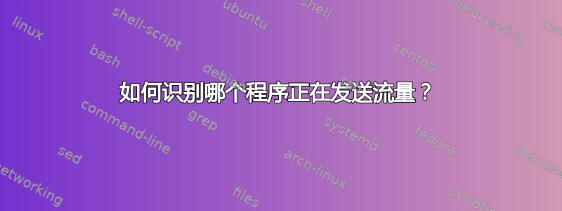 如何识别哪个程序正在发送流量？