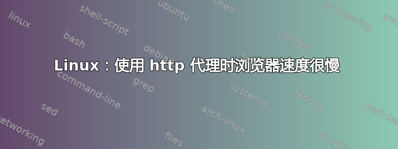 Linux：使用 http 代理时浏览器速度很慢