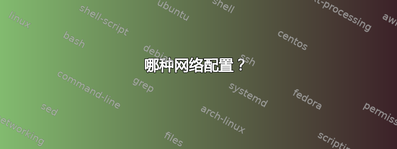 哪种网络配置？