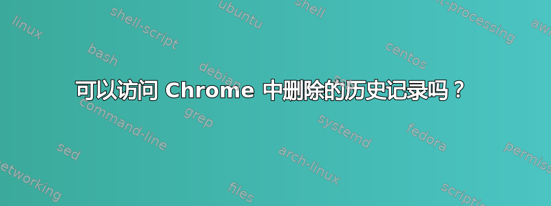 可以访问 Chrome 中删除的历史记录吗？