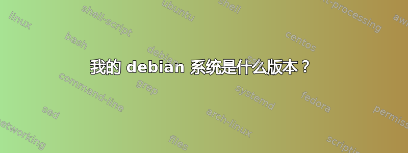 我的 debian 系统是什么版本？