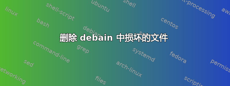 删除 debain 中损坏的文件