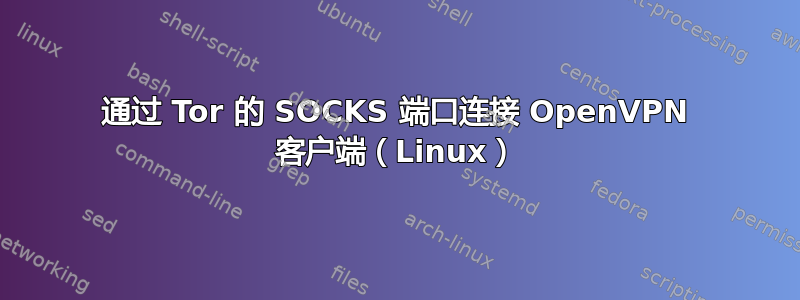 通过 Tor 的 SOCKS 端口连接 OpenVPN 客户端（Linux）