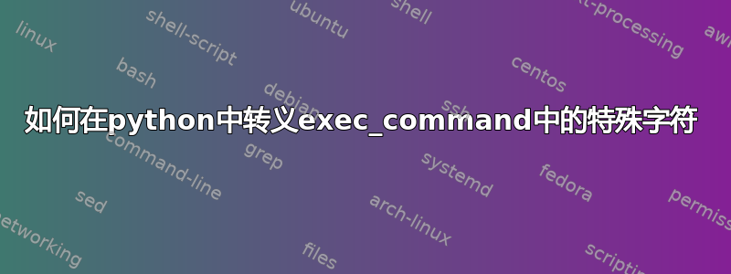 如何在python中转义exec_command中的特殊字符