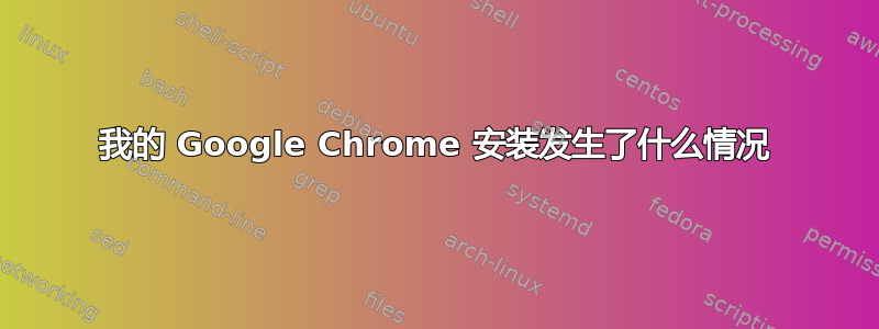 我的 Google Chrome 安装发生了什么情况