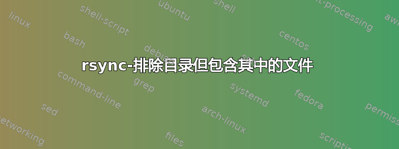 rsync-排除目录但包含其中的文件