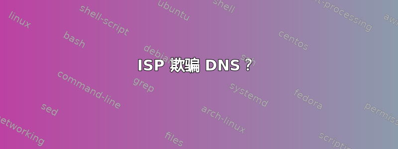 ISP 欺骗 DNS？