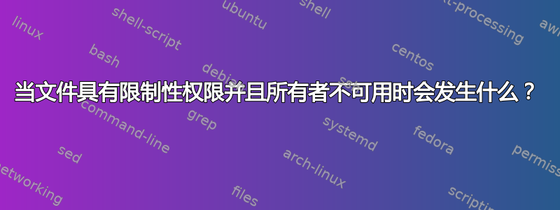 当文件具有限制性权限并且所有者不可用时会发生什么？