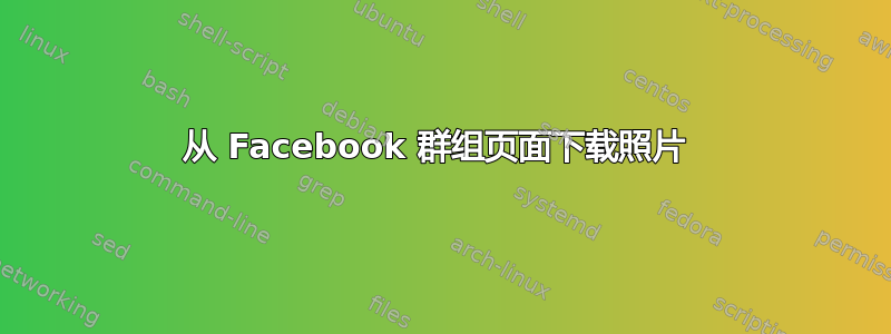 从 Facebook 群组页面下载照片 