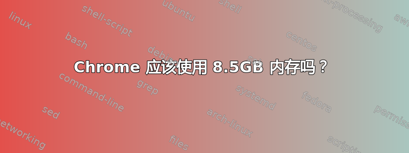 Chrome 应该使用 8.5GB 内存吗？