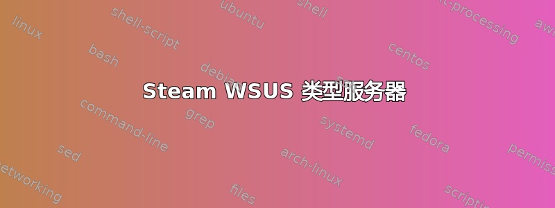 Steam WSUS 类型服务器