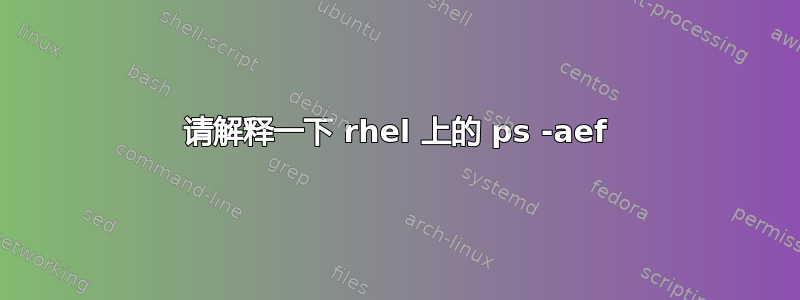 请解释一下 rhel 上的 ps -aef