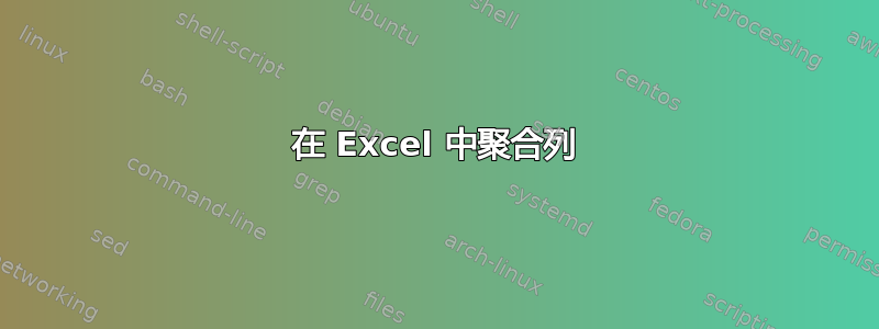 在 Excel 中聚合列