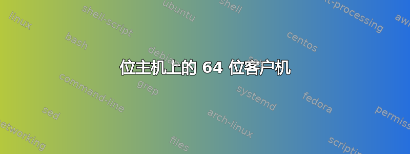 32 位主机上的 64 位客户机