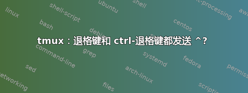 tmux：退格键和 ctrl-退格键都发送 ^?