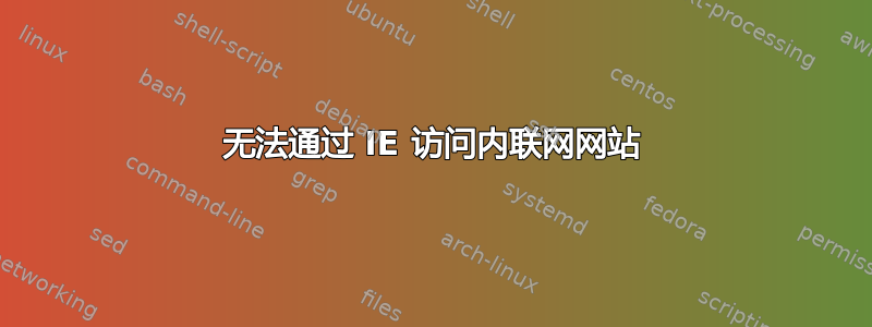 无法通过 IE 访问内联网网站