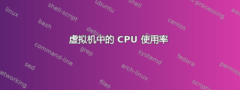 虚拟机中的 CPU 使用率