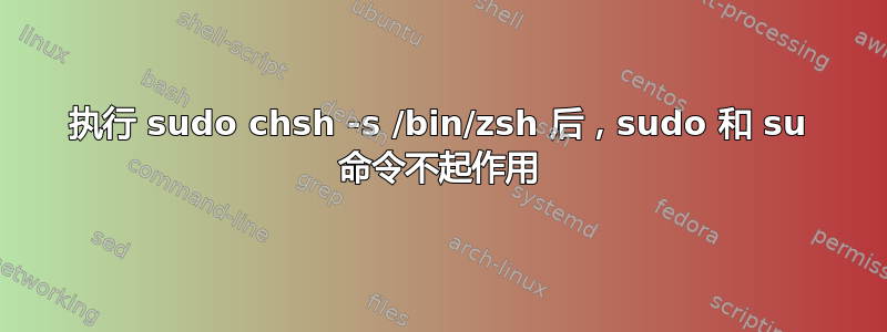 执行 sudo chsh -s /bin/zsh 后，sudo 和 su 命令不起作用