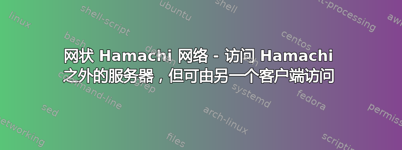 网状 Hamachi 网络 - 访问 Hamachi 之外的服务器，但可由另一个客户端访问