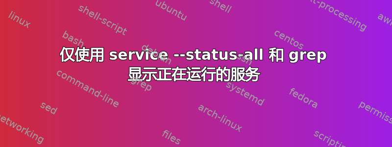 仅使用 service --status-all 和 grep 显示正在运行的服务