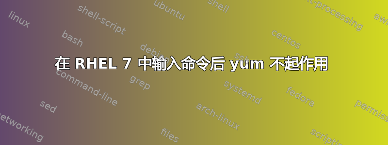 在 RHEL 7 中输入命令后 yum 不起作用