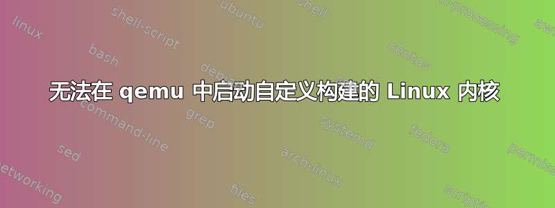 无法在 qemu 中启动自定义构建的 Linux 内核