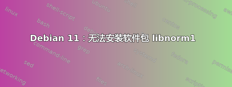 Debian 11：无法安装软件包 libnorm1 