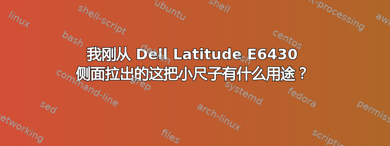 我刚从 Dell Latitude E6430 侧面拉出的这把小尺子有什么用途？