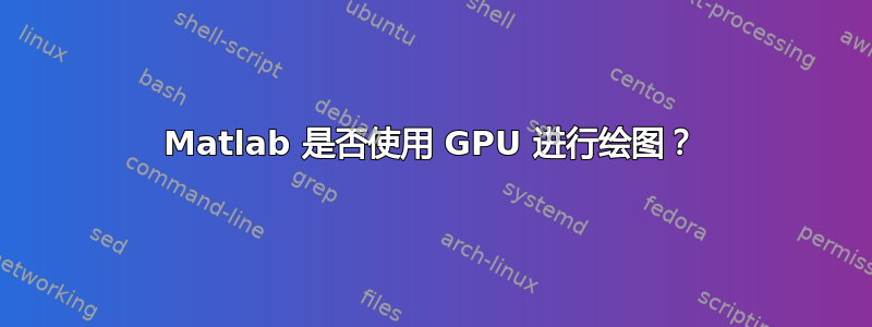 Matlab 是否使用 GPU 进行绘图？