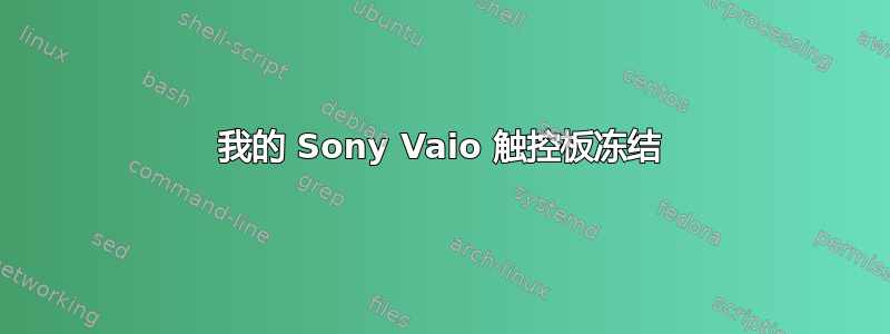 我的 Sony Vaio 触控板冻结