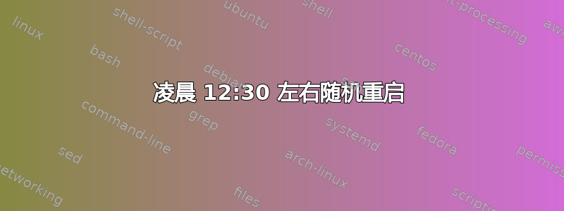 凌晨 12:30 左右随机重启