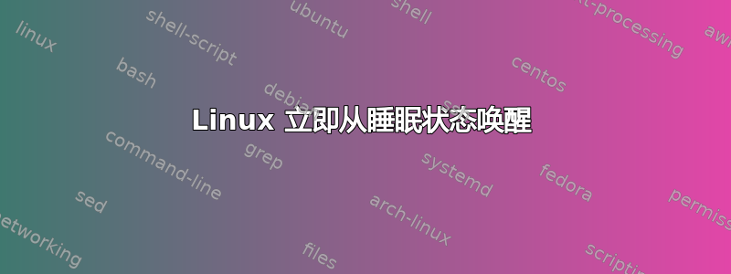 Linux 立即从睡眠状态唤醒