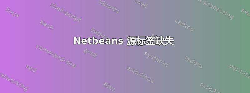 Netbeans 源标签缺失