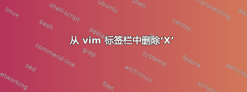 从 vim 标签栏中删除‘X’