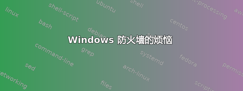 Windows 防火墙的烦恼