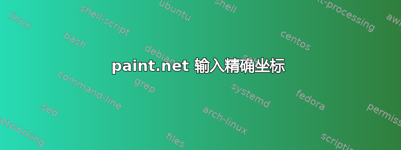 paint.net 输入精确坐标