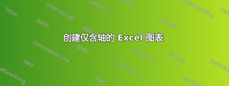 创建仅含轴的 Excel 图表