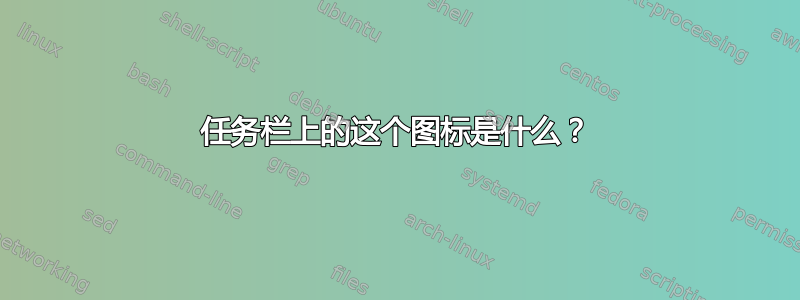 任务栏上的这个图标是什么？