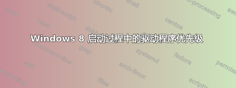 Windows 8 启动过程中的驱动程序优先级