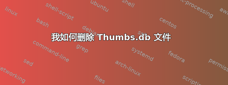 我如何删除 Thumbs.db 文件 