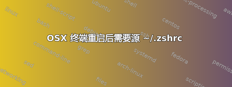 OSX 终端重启后需要源 ~/.zshrc