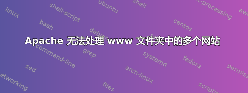 Apache 无法处理 www 文件夹中的多个网站