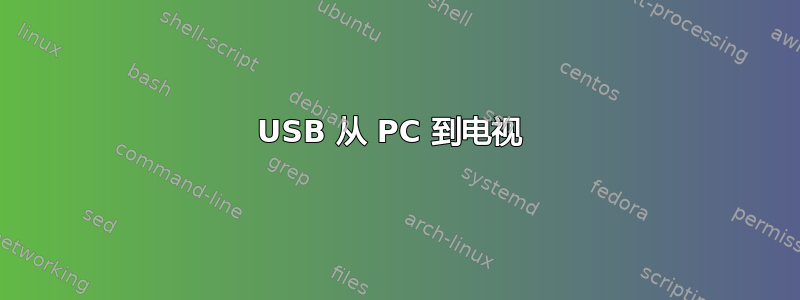 USB 从 PC 到电视 