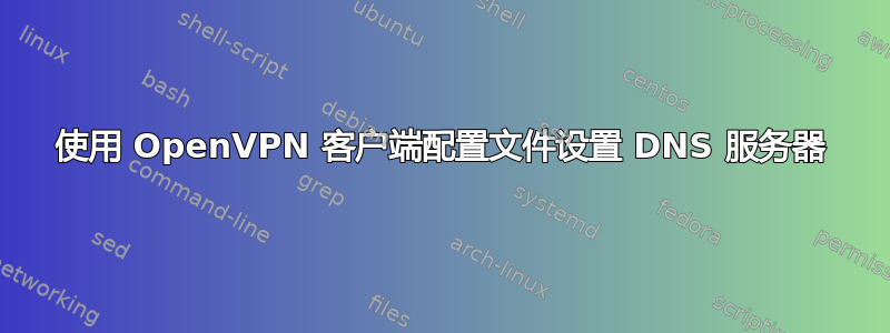 使用 OpenVPN 客户端配置文件设置 DNS 服务器