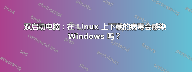 双启动电脑：在 Linux 上下载的病毒会感染 Windows 吗？