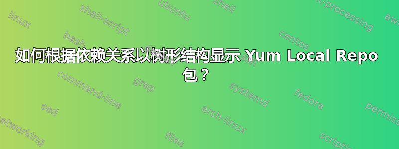 如何根据依赖关系以树形结构显示 Yum Local Repo 包？