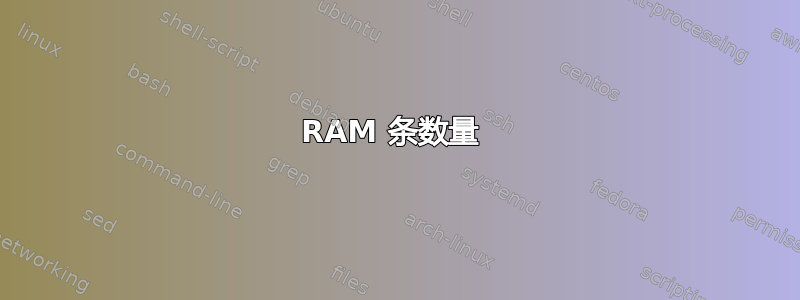 RAM 条数量 